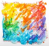 Rainbow Composition by Elfi Schuselka, Mixed Media, sold Aug 2024