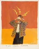 The Mind Reader by Michael Paraskevas, Acrylic on Paper, sold Aug 2024