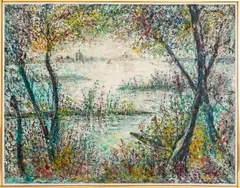 The Bayou by Charles Melohs, 1965, Oil on Canvas, sold Aug 2024