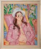 Lady in Pink by Paul Crotto, Oil on Canvas, sold Aug 2024