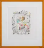 Self Portrait of Eva Hui by Eva Bouzard-Hui, 1991, Crayon on Paper, sold Aug 2024