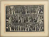 Joseph Story by Azaria Mbatha, Linocut on Paper, sold Aug 2024