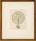 Shakespeare Tree II by Sabra Johnson Field, Woodblock Print, sold Aug 2024