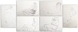 Six Nude Woman Studies by Norman Carton, Ink on Paper, sold Aug 2024