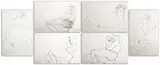 Six Nude Woman Studies by Norman Carton, Ink on Paper, sold Aug 2024