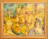 Midsummer Garden by Wallace Bassford, Giclee on Canvas, sold Aug 2024