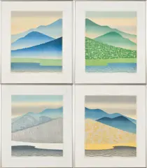 Untitled by Sabra Field, woodblock prints, sold Apr 2025