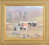 Untitled by Brian Sweetland, oil on board, sold Apr 2025