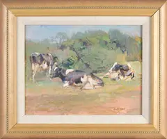 Untitled by Brian Sweetland, oil on board, sold Apr 2025