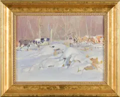 Untitled by Brian Sweetland, oil on board, sold Apr 2025