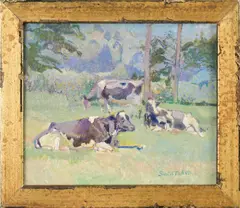 Untitled by Brian Sweetland, oil on board, sold Apr 2025