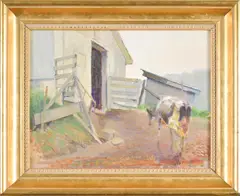 Untitled by Brian Sweetland, oil on board, sold Apr 2025