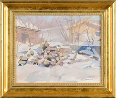 Untitled by Brian Sweetland, oil on board, sold Apr 2025