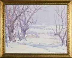 Untitled by A C. Jac Young, oil on artist board, sold Apr 2025