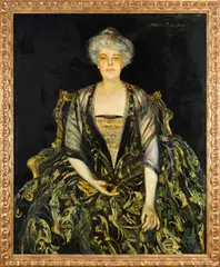 Untitled by An Ossip Peralma, oil on canvas portrait of Janet Thurston Newbold (1867-1942), sold Apr 2025