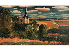 Vue de Donnemarie-en-montois by André Derain, oil on canvas, sold Dec 2025