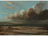 Paysage de mer by Gustave Courbet, oil on canvas, sold Mar 2019