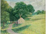 Landschaft in den Ardennen by William Degouve de Nuncques, oil on canvas, offered Jun 2023