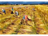 Heuernte by Arnold Balwé, oil on canvas, sold Jun 2023