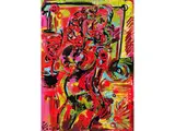 Stay With me by Leon Löwentraut, acrylic, sold Jun 2024