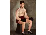 Untitled by Carlo Vitale, oil on canvas, sold Dec 2022