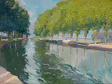 Ourcq by Élie Anatole Pavil, oil on canvas, offered Sep 2020