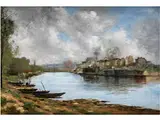 Blick auf die Seine by Stanislas Lépine, oil on canvas, sold Sep 2017