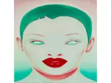 Portrait Einer Frau mit Grünem Haar by Feng Zhengjie, oil on canvas, sold Sep 2019