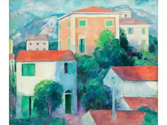 Aus Forte dei Marmi by Emil Orlík, oil on board, sold Mar 2019