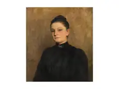 Portrait Einer Jungen Frau by Henri Lebasque, oil on canvas, sold Dec 2024