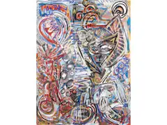 Broken by Leon Löwentraut, acrylic, sold Jun 2025