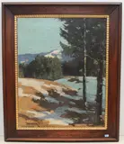 Landschaft bei Schneeschmelze by Max Angerer, 1909, oil on canvas, sold Jun 2021