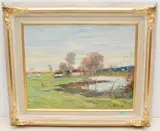 Seelandschaft by A. Busa, oil on canvas, sold Jun 2021