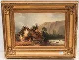 Bauernhof by Jules Coignet, oil on canvas, offered Jun 2021