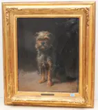Der kleine Hund "Fadette by Martin Coulaud, oil on canvas, sold Jun 2021