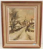 Hiver by Jean Courtmans, 1903, oil on canvas, offered Jun 2021