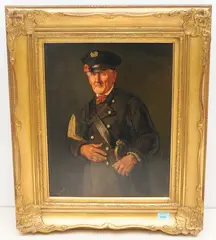Der Dorfweibel by Adolf Eberle, oil on panel, offered Jun 2021