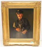 Der Dorfweibel by Adolf Eberle, oil on panel, offered Jun 2021