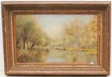Flusslandschaft by Casalini Baldelli Robaldo, oil on canvas, sold Jun 2021