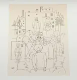 Er hat Hindenburg verspottet by George Grosz, 1920, lithograph, sold Jun 2021