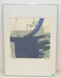 Blau/Grün by Ludwig Merwart, 1968, color aquatint, offered Jun 2021