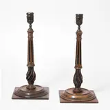 England, George III., um 1780 by 1 Paar Kerzenstöcke, bronze, sold Jun 2021