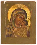 Russisch, Ende 18.Jh by Gottesmutter von Korsun, tempera, sold Jun 2021
