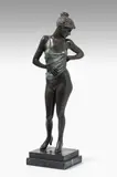 Akt mit Hemd by Otto Bindschedler, bronze, sold Jun 2021