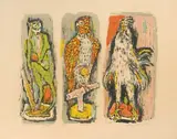 Zoologisches Triptychon by Alois Carigiet, 1962, color lithograph, sold Jun 2021