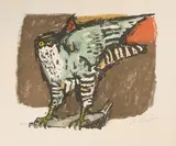 Falke by Alois Carigiet, 1967, color lithograph, sold Jun 2021