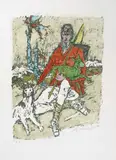 Hirte mit Lämmchen by Alois Carigiet, 1978, color lithograph, sold Jun 2021