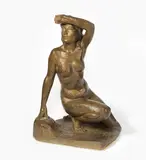 Kieender Frauenakt by Hans Gisler, bronze, sold Jun 2021