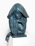 Frauenbüste by Hans Jörg Limbach, 1983, bronze, sold Jun 2021