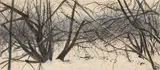 Gebüsch by Wilfrid Moser, 1981, oil, sold Jun 2021